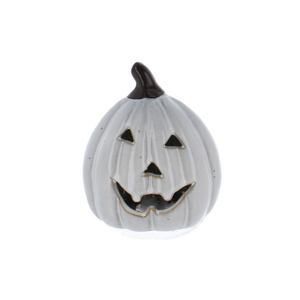 LED Kürbis weiß - ca. 10,2 x 6,8 x 12,1 cm