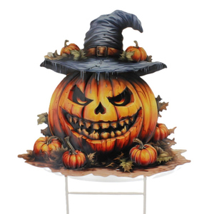 Gartenstecker Gruselkürbis - ca. 50 x 14 x 76 cm