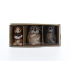 3er Set Waldtiere - ca. 4 x 5 x 6 cm