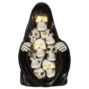 Sensenmann mit Totenköpfen - ca. 22,6 x 16 x 36 cm
