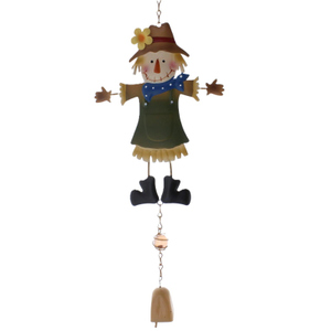 Vogelscheuche mit Windspiel - ca. 19,5 x 3,8 x 57,5 cm