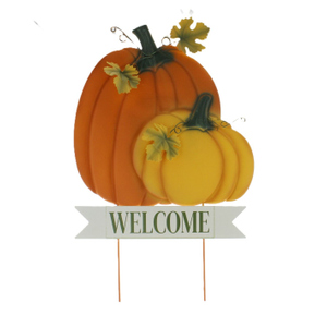 Pflanzenstecker Kürbis orange - ca. 39,5 x 2 x 60,5 cm