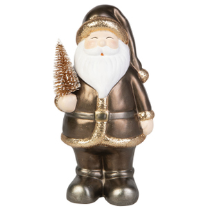 Nikolaus Dekofigur - braun/gold - ca. 10,5 x 8,5 x 20,5 cm