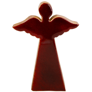 Engelsfigur rot - ca. 15 x 11 x 2,5 cm