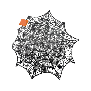 Platzmatte - Spinnennetz - ca. 50 cm - schwarz