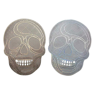 Platzmatte - Schädel - ca. 40 x 29 cm - gold oder silber - 1 Stück