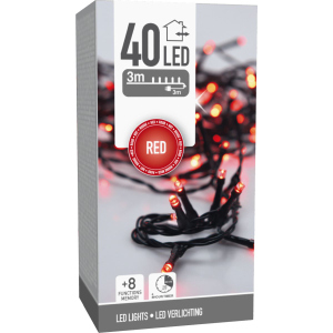 40er LED Lichterkette - rot - ca. 3 m