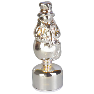 LED Schneemann mit 3D-Effekt - Glas - ca. 9x25,5 cm