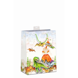 Geschenktasche - Dinosaurier - Gr. M - ca. 18 x 10 x 23 cm