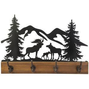 Wandgarderobe Elch - ca. 60 x 40 cm