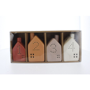 LED Häuser - Advent - 4 Stück