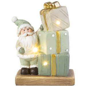 LED Santa mit Geschenken - ca. 15,6 x 7,9 x 19,8 cm