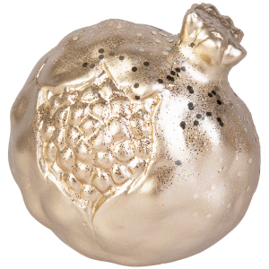 Granatapfel silber - ca. 10 x 8 x 10 cm
