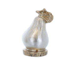 Dekobirne - gold - ca. 10,5 x 9 x 15,5 cm
