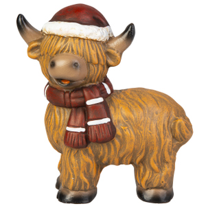 Hochlandrind mit Schal - ca. 6,4 x 4,8 x 15 cm