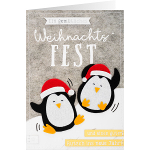 Sheepworld - Gruss&Co - Weihnachtskarte - Pinguin