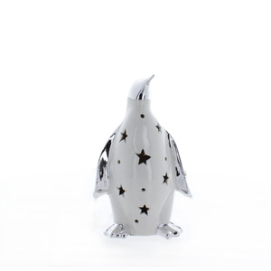 LED Pinguin - Porzellan - ca. 11x8x18 cm