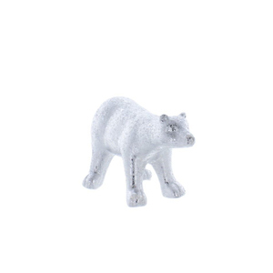 Eisbär - silber - Porzellan - ca. 15x7,5x8 cm