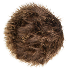 Dekofell rund - braun - ca. 35 x 2,3 cm