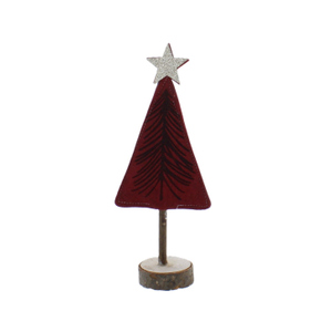 Tannenbaum mit Stern - rot - ca. 10,5 x 5,5 x 26,5 cm