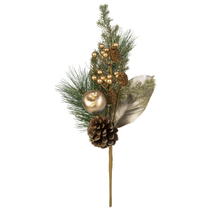 Vase mit Gesteck - ca. 14 x 11 x 44 cm