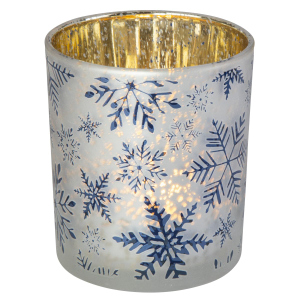 Windlicht - Schneeflocke - ca. 8 x 10 cm