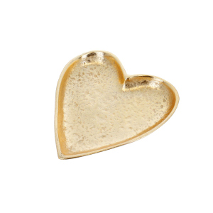 Dekoschale - Herz - gold - ca. 16,5 x 15,5 x 2 cm