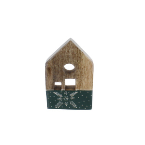 Standdeko Haus - Holz - ca. 11,5x7x2,5 cm