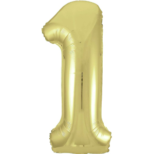 Folienballon - Zahl 1 - gold