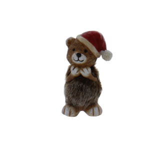Bär mit Mütze - stehend - ca. 6 x 4 x 10,5 cm