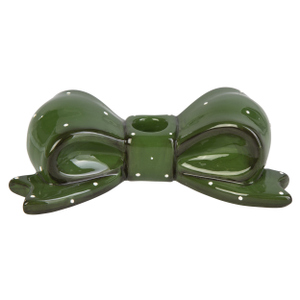 Kerzenhalter Schleife - grün - ca. 17,2 x 8,5 x 5,3 cm