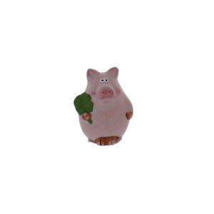 Glücksschwein aus Keramik - ca. 5 x 4 x 6 cm - 1 Stück