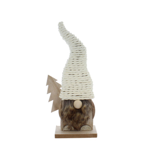 Standdeko - Wichtel - beige . ca. 11 x 5 x 24 cm