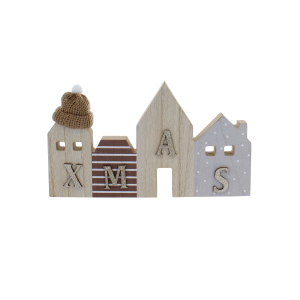 Häuserreihe Xmas - ca. 24,2 x 14 x 2,5 cm