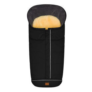 Winterfußsack Nanga - schwarz - mit Lammfell 