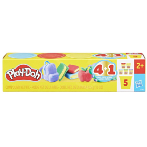 Play-Doh - Back To School - 4er Pack Knete + 1 gratis