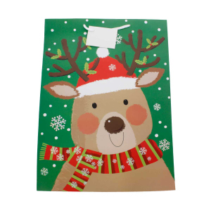 Geschenktasche - Rentier - Maße ca. 33 x 45,7 x 10,2 cm