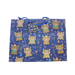 Geschenktasche - Rentiere - Maße ca. 32,4 x 26 x 12,7 cm