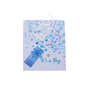 Geschenktasche - It's a boy - Maße ca. 17,8 x 9,8 x 22,9 cm
