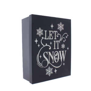 Geschenkbox - Let it Snow - Gr. M - ca. 27 x 21 x 8,5 cm
