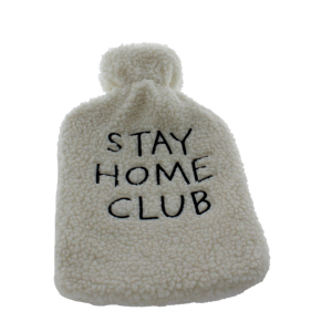 Wärmflasche Stay Home Club weiß - ca. 1,7 L