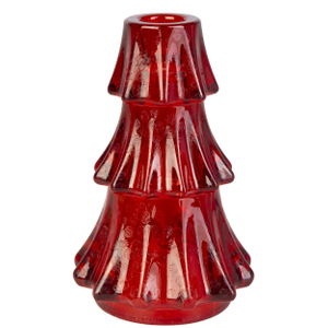 Kerzenhalter - Tanne - rot - ca. 10 x 15 cm