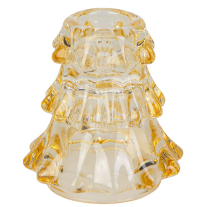 Kerzenhalter - Tanne - gelb - ca. 7 x 8 cm