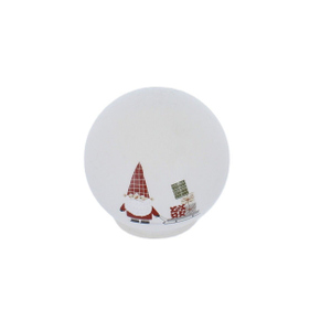 LED Kugel - Wichtel mit Geschenkeschlitten - ø ca. 12 cm
