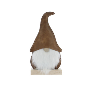 Wichtel mit brauner Mütze - ca. 12x5x23 cm