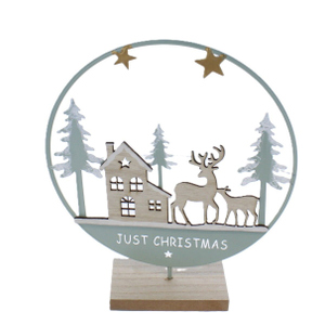 Standdeko Kreis - Just Christmas - ca. 20x6x22,5 cm