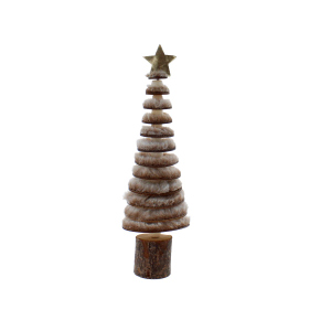 Tanne mit goldenem Stern - ca. 7 x 7 x 23 cm