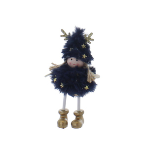 Engel stehend - schwarzblau - ca. 10 cm