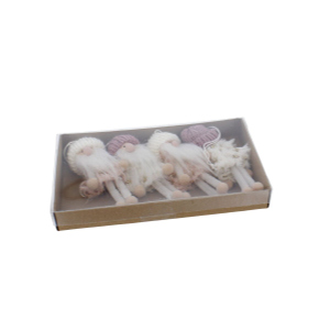4er Set Wichtel - rosa - ca. 10 x 5 x 2 cm
