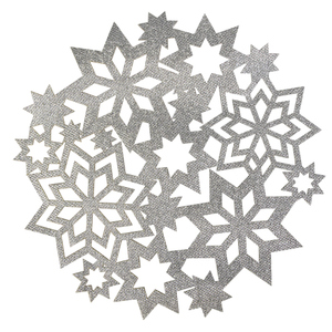 Platzmatte Sterne - silber - ca. 30 cm